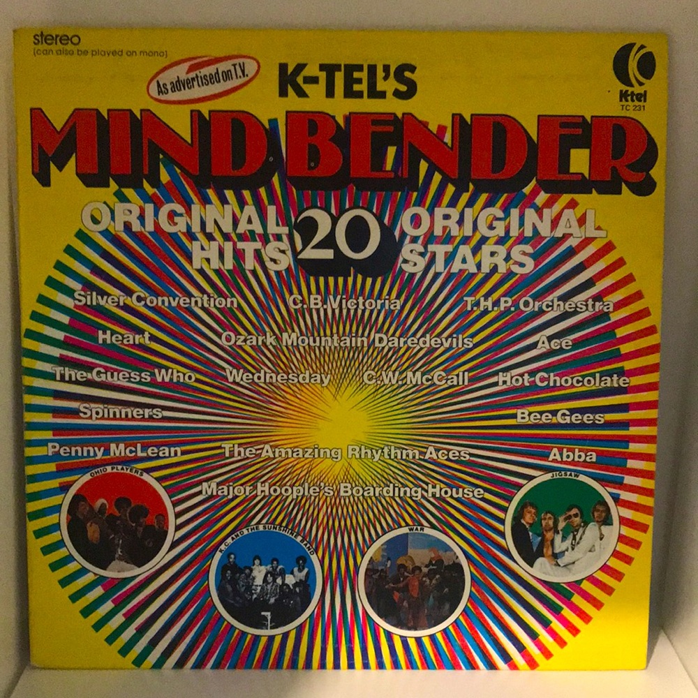 3/$30 K-Tel’s Mind Bender 20 Original Hits Vintage Vinyl Album 1976 various